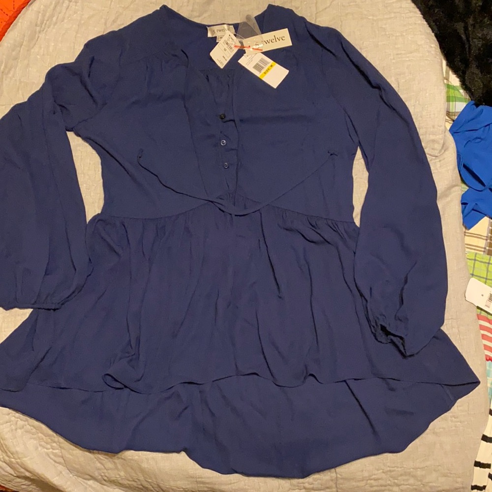 5 twelve navy top